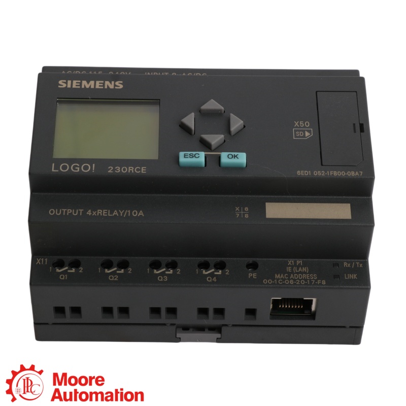 Siemens 6ED1052-1MD08-0BA1 LOGO! 12/24RCE Logic Module