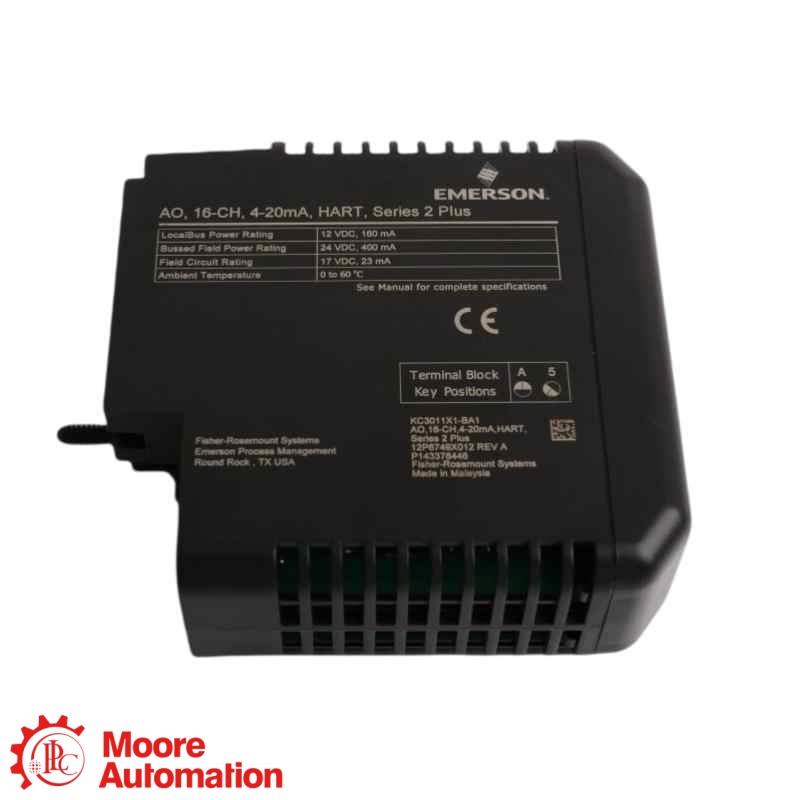 Emerson VE4035S2B4 Redundante 16-Kanal 4-20 mA HART Analogausgang Plus Karte