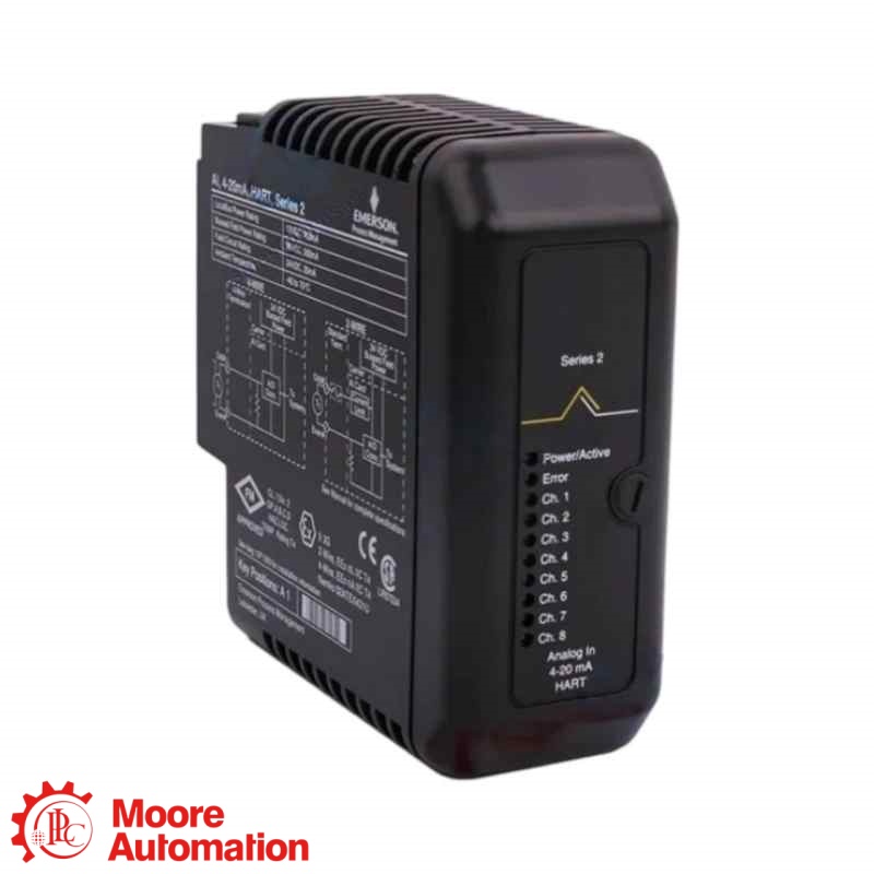 Emerson VE4005S2B2 DeltaV 8-Kanal HART Analogausgangskarte mit abgesichertem I/O-Abschlussblock